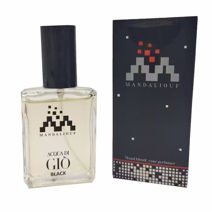 عطر جیبی مردانه مندلیف مدل آکوا دی جیو بلک حجم 15 میلی لیتر