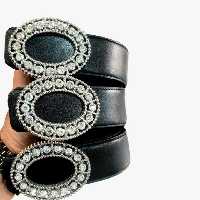 کمربند وارداتی کنار دوخت سگک بیضی - ریوروبه