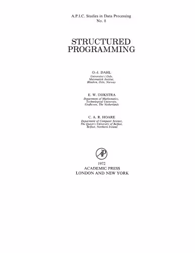 خرید و دانلود نسخه کامل کتاب Structured programming