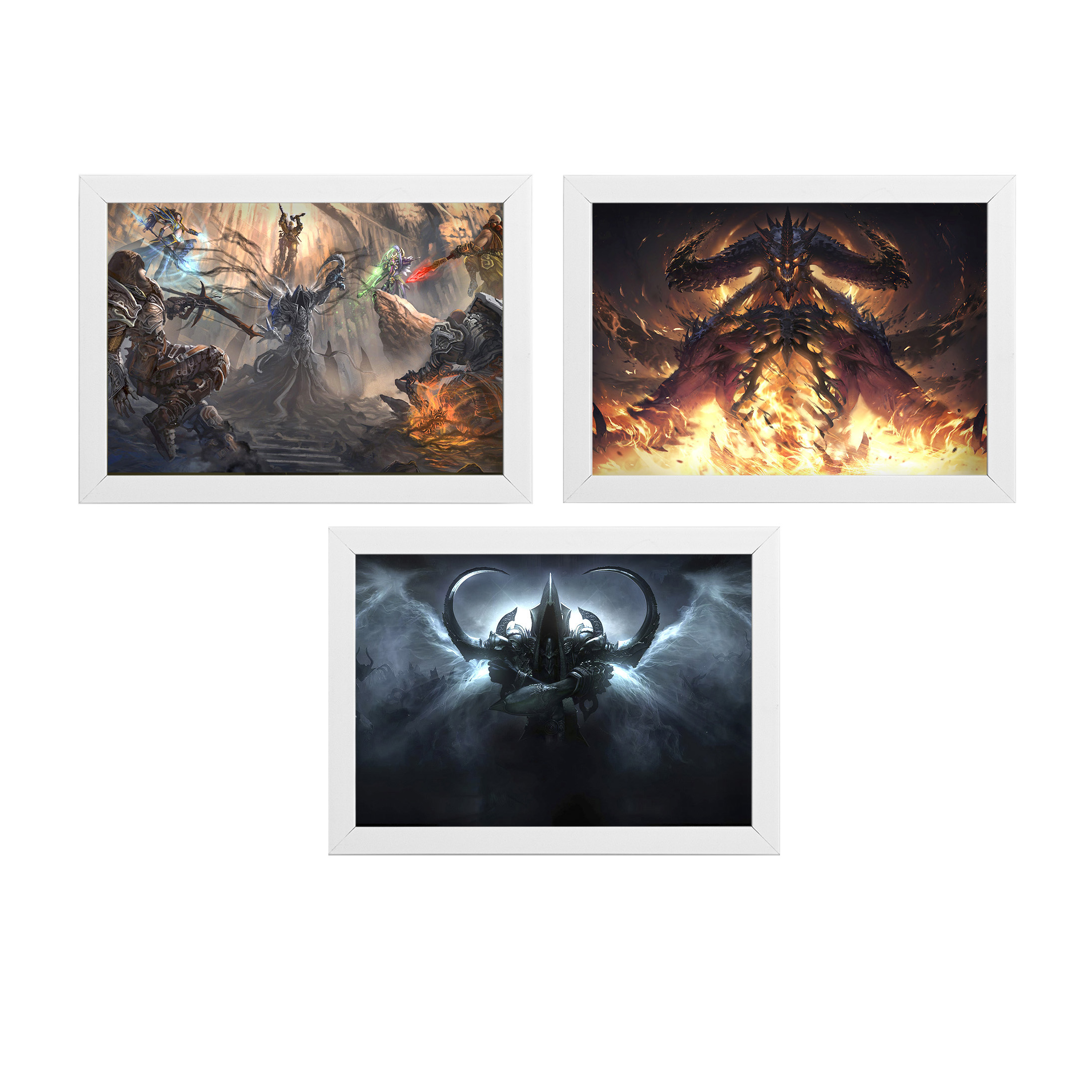 تابلو آرتیفن طرح بازی DIABLO 3 کد 124W مجموعه 3 عددی