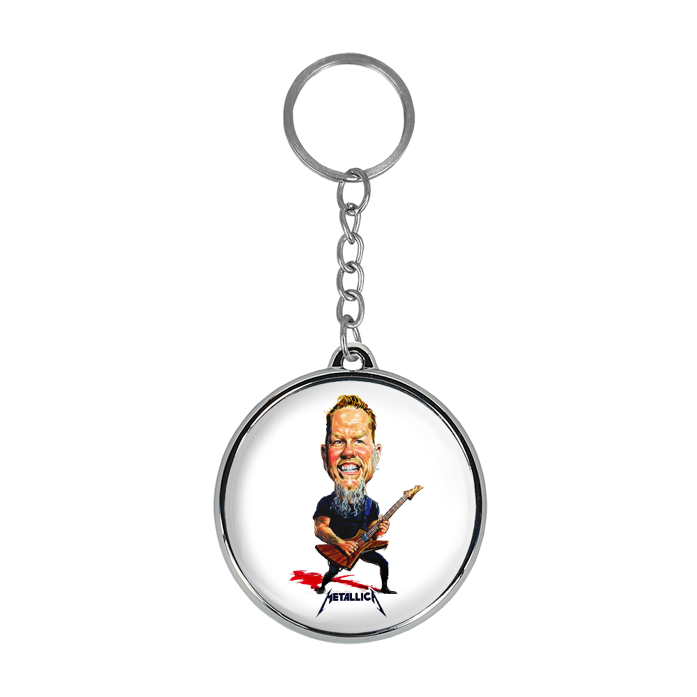 جاکلیدی خندالو طرح گروه موسیقی متالیکا مدل دوطرفه کد 32663256