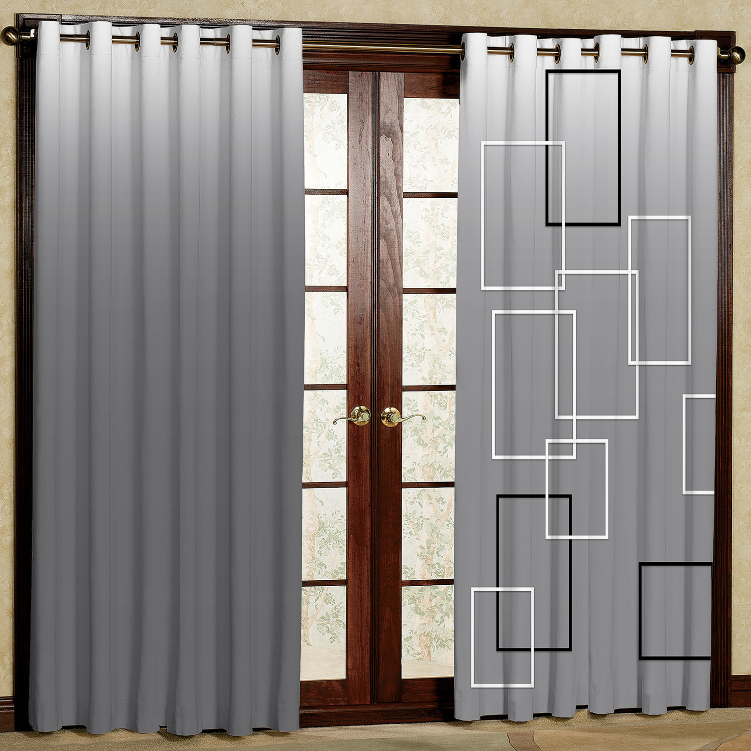 پرده مدل طرح دار هازان پانچی کد 4266a سایز 140x200  سانتی متر