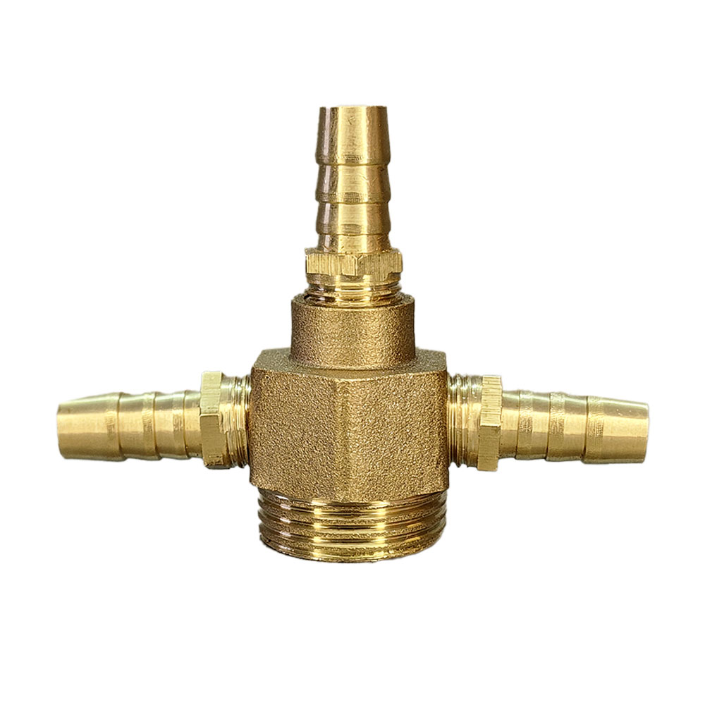 چهار راهی شلنگ گاز 3/4 چهار راهی گاز لوله ای 2/5 برنجی