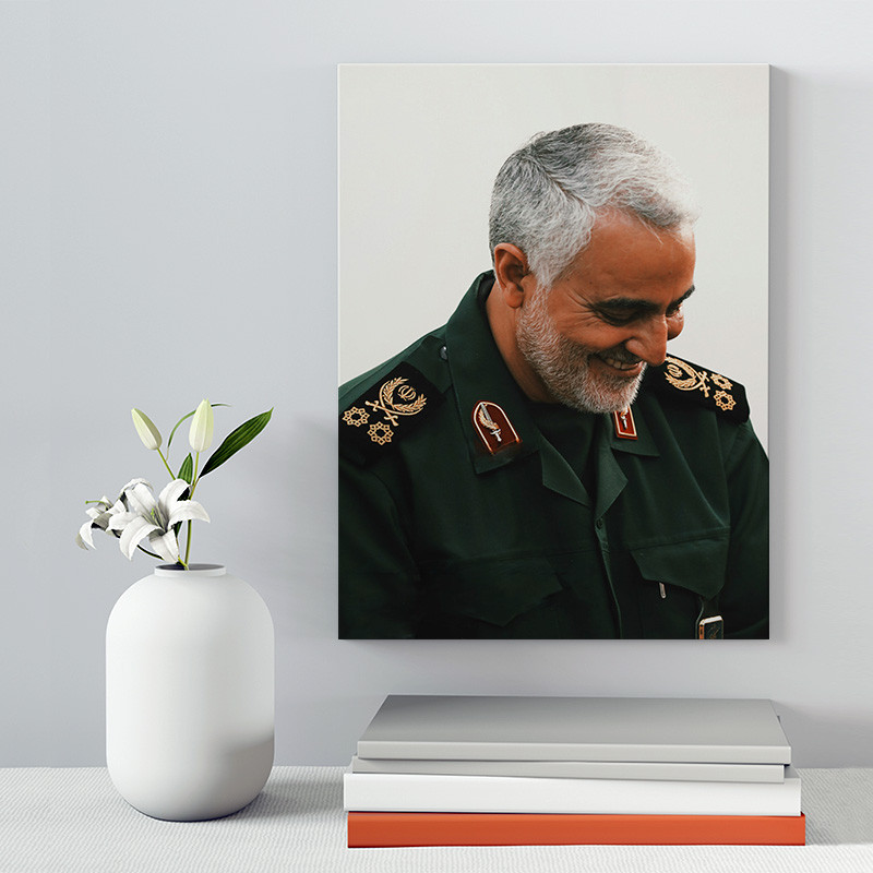 تابلو شاسی صبا طرح مدل سردار شهید سلیمانی کد 173 | دنیای قاب