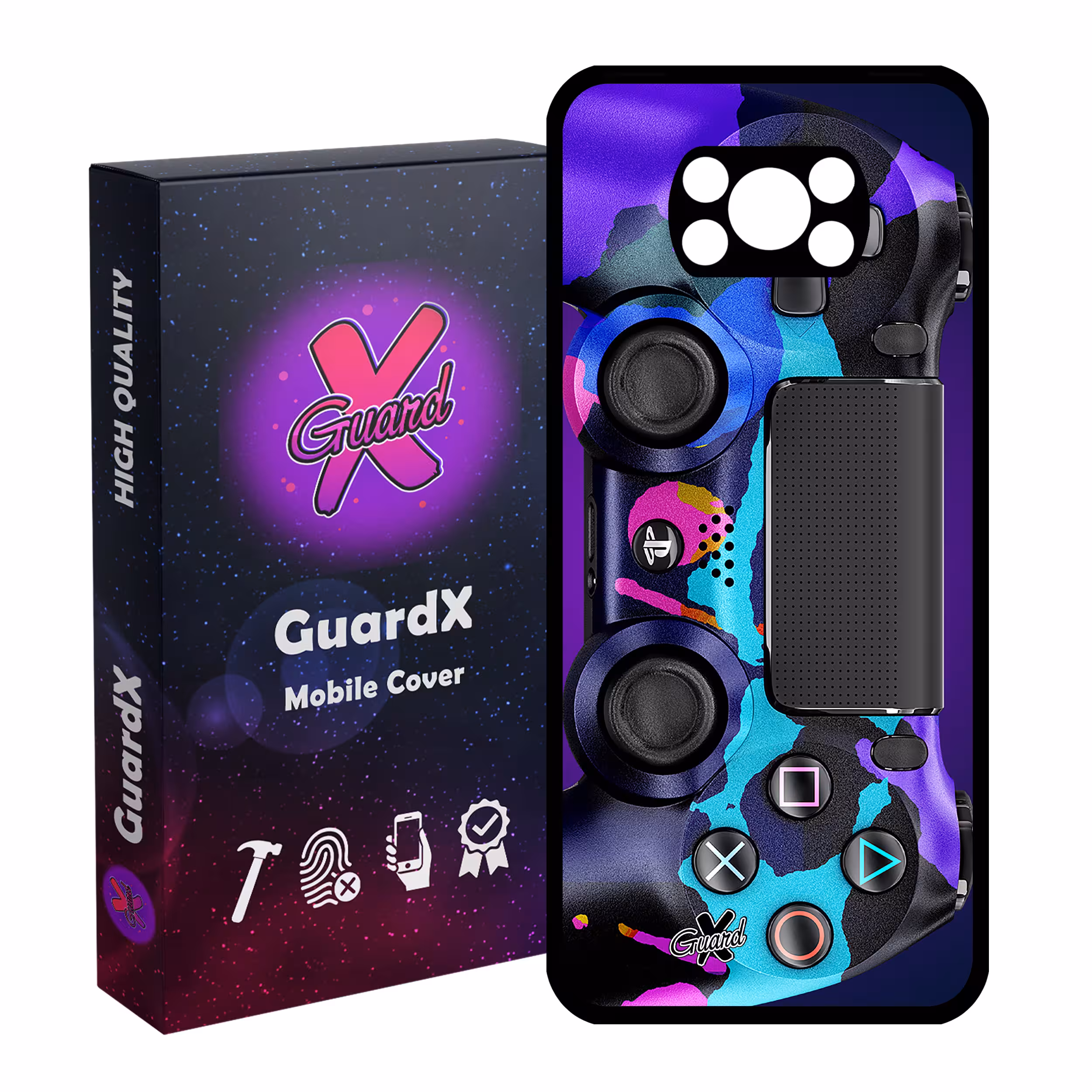 کاور گارد ایکس طرح PS4 Controller مدل Glass10089 مناسب برای گوشی موبایل شیائومی Poco X3 Pro