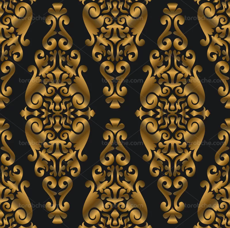 وکتور پترن لوکس طلایی رنگ | گرافیک با طعم تربچه