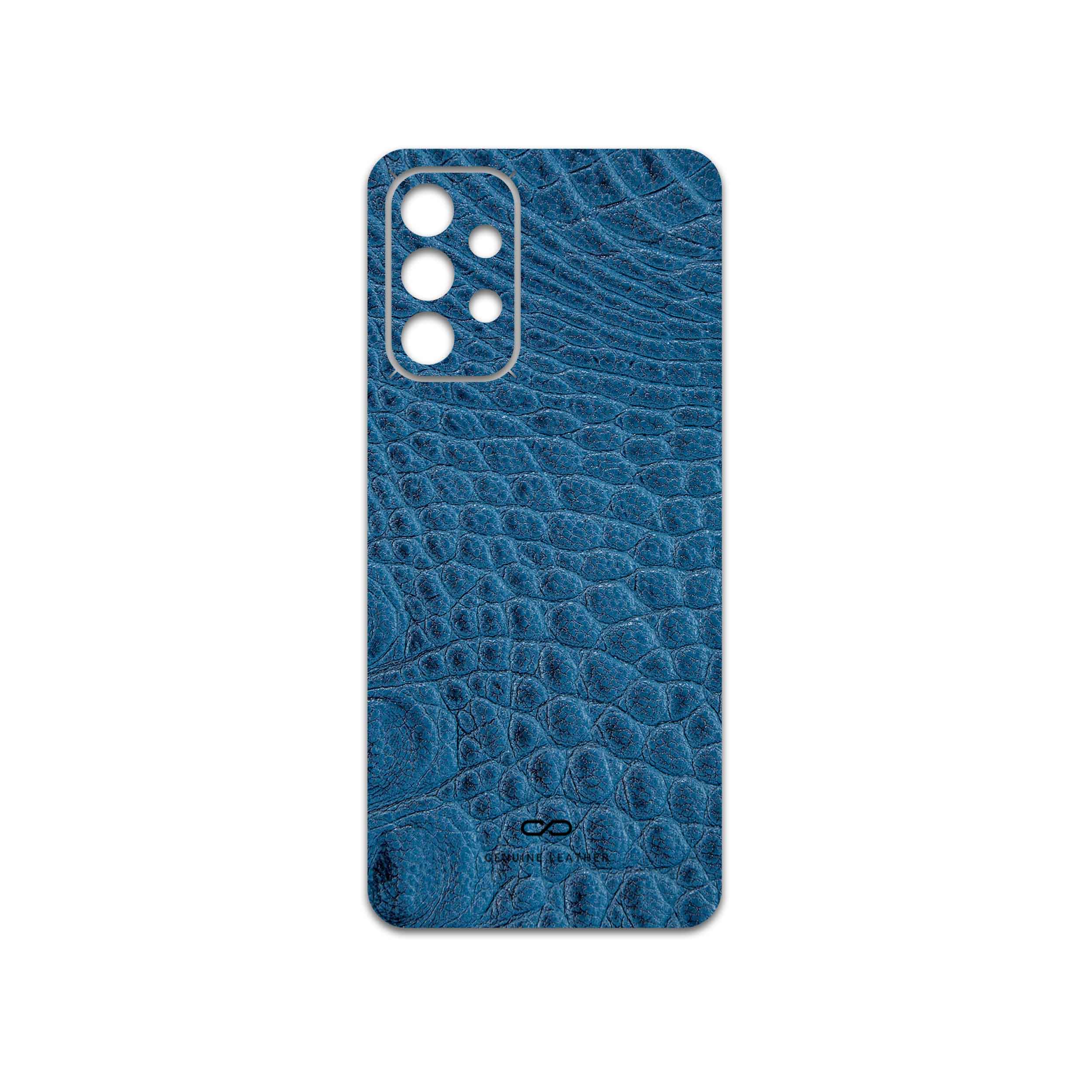 برچسب پوششی ماهوت مدل Blue-Crocodile-Leather مناسب برای گوشی موبایل سامسونگ Galaxy A23