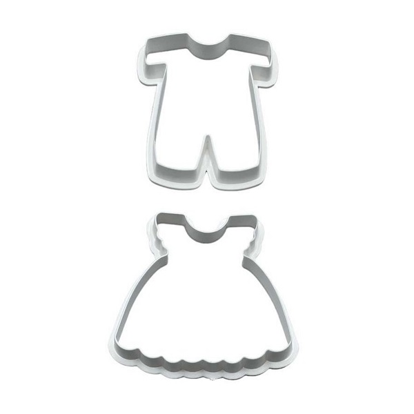 قالب شیرینی به گز مدل لباس نوزاد مجموعه 2 عددی