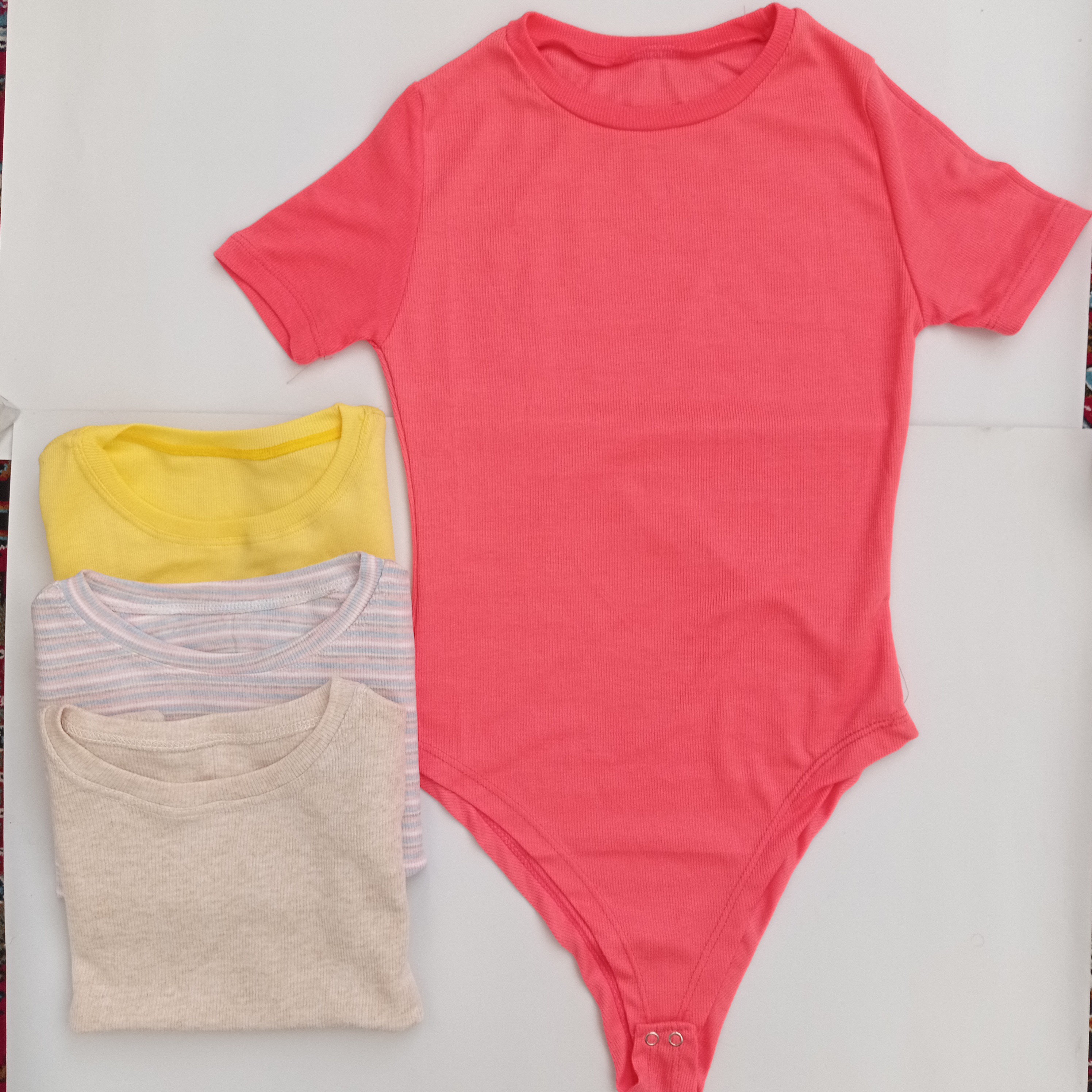 بادی تیشرت دخترانه رنگی