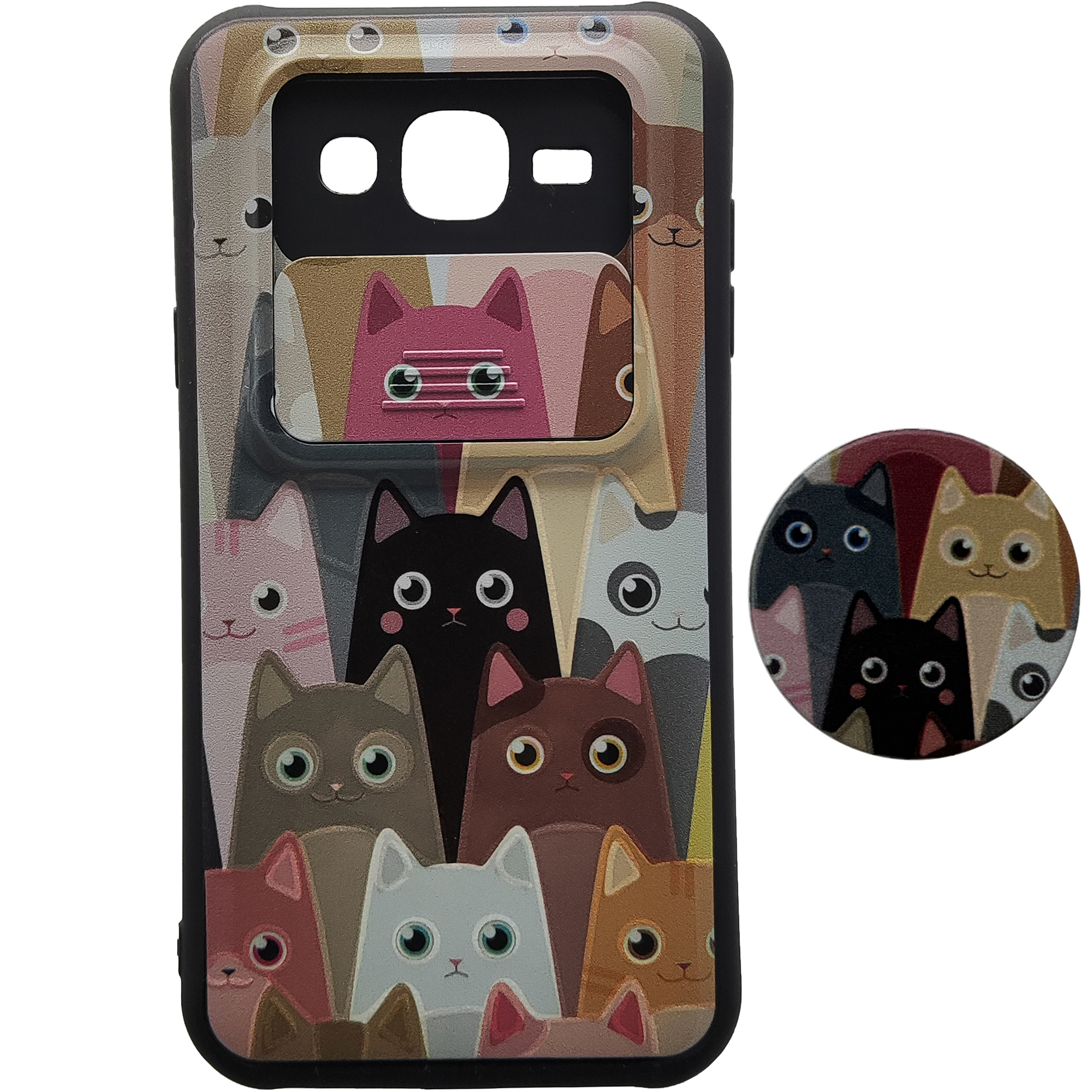 کاور مدل j515-8 مناسب برای گوشی موبایل سامسونگ Galaxy J5 2015 به همراه پایه نگهدارنده