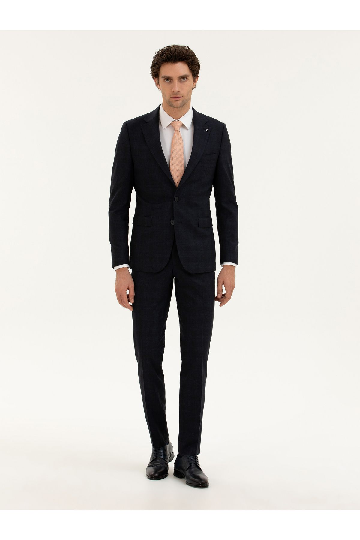 کت وشلوار آبی مردانه NAVY SLIM FIT اورجینال کاشارل Cacharel