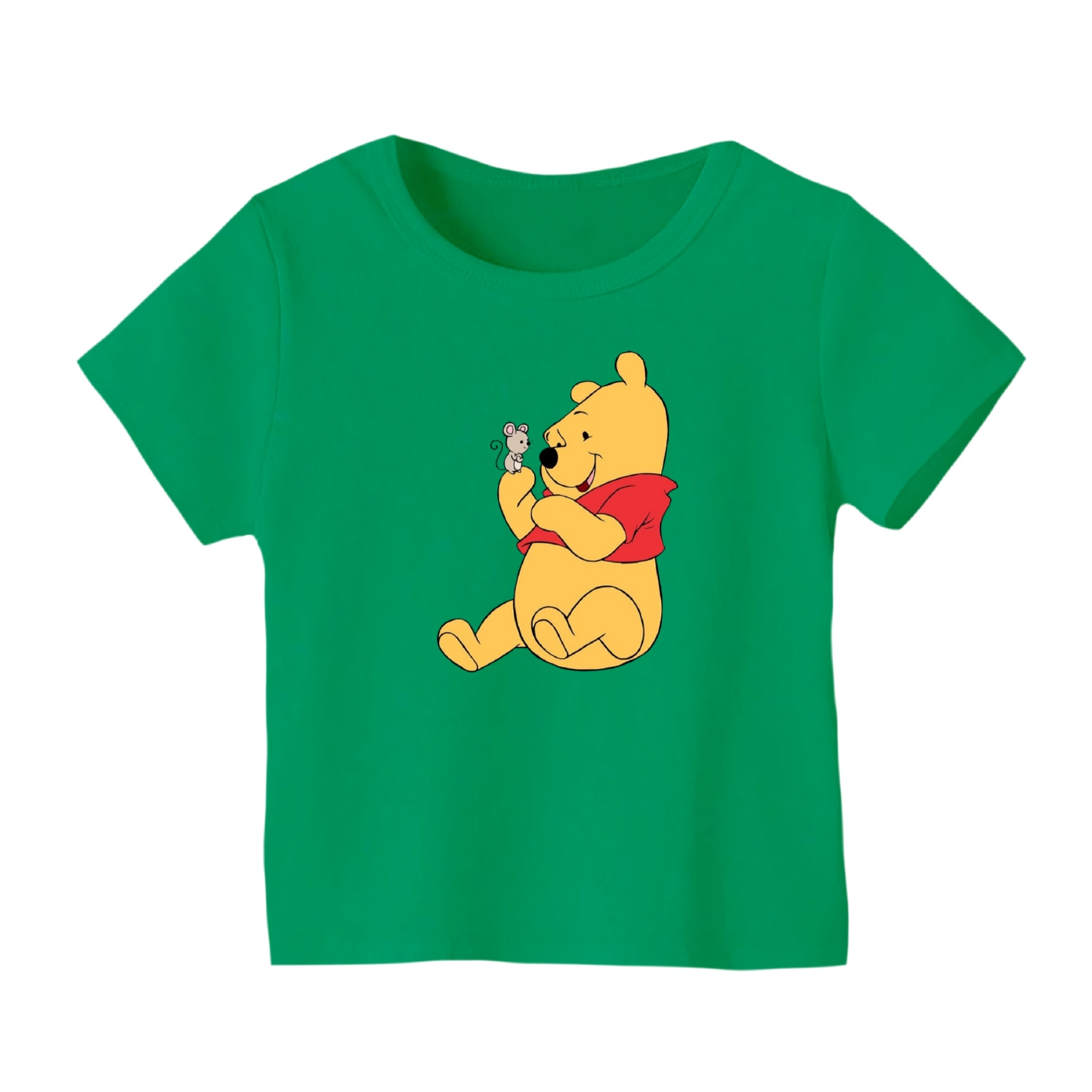 تی شرت آستین کوتاه بچگانه مدل پو کد 28 رنگ سبز