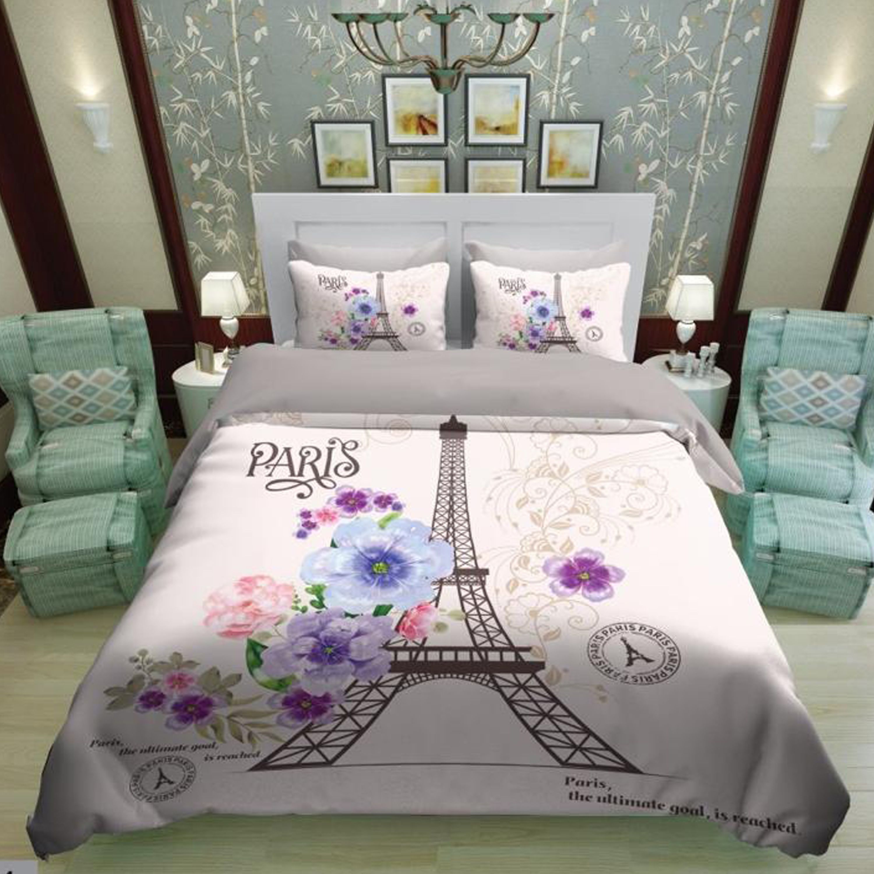 سرویس روتختی 1 نفره تنسل چاپی برندترک لند (Turk Land)  کد rs 34