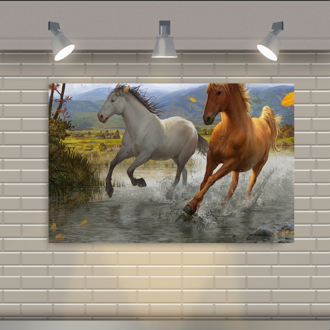 تابلو بوم طرح اسب مدل SDB2519
