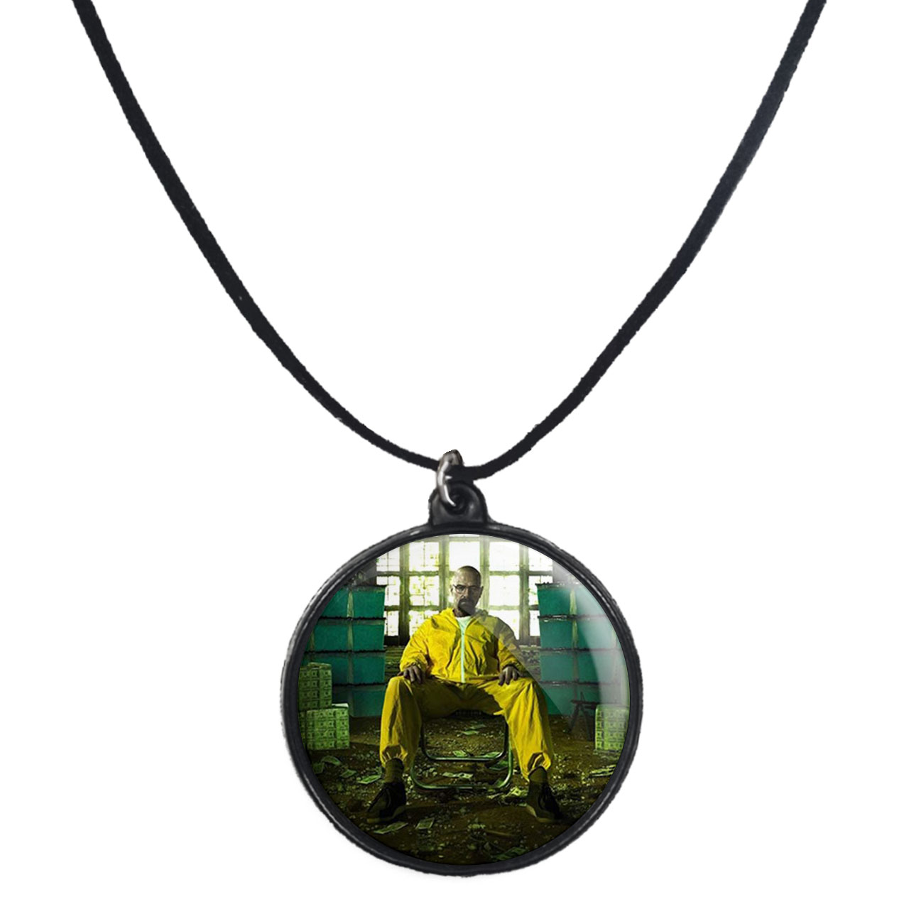 گردنبند پرمانه طرح بریکینگ بد کد pmb.7808 مدل دو طرفه