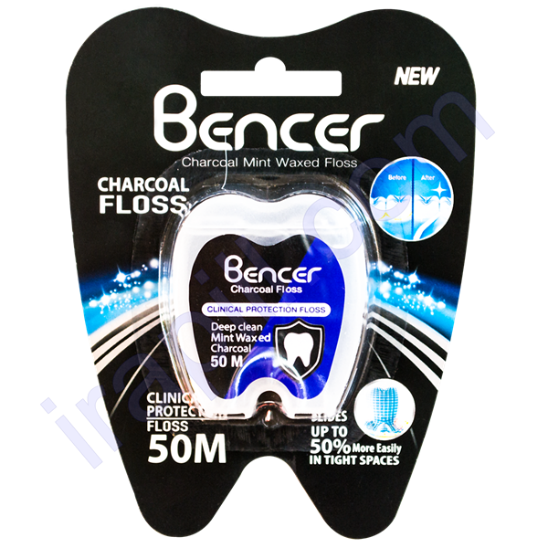 نخ دندان ذغالی بنسر 50 متر