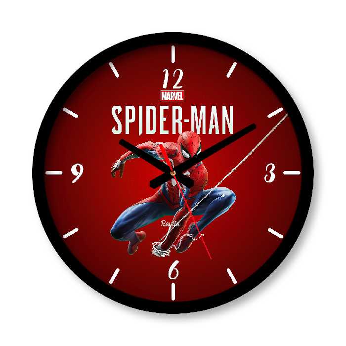 ساعت دیواری بزرگ راویتا طرح اسپایدرمن کد 417