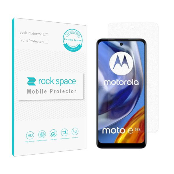 گلس موتورولا Moto E32S مدل نانو هیدروژل مات برند راک اسپیس کد S