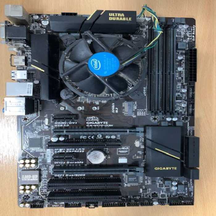 باندل نسل 7 مدل GIGABYTE H170 HD3 و i5 6500 و 8 گیگ رم و فن کف مسی