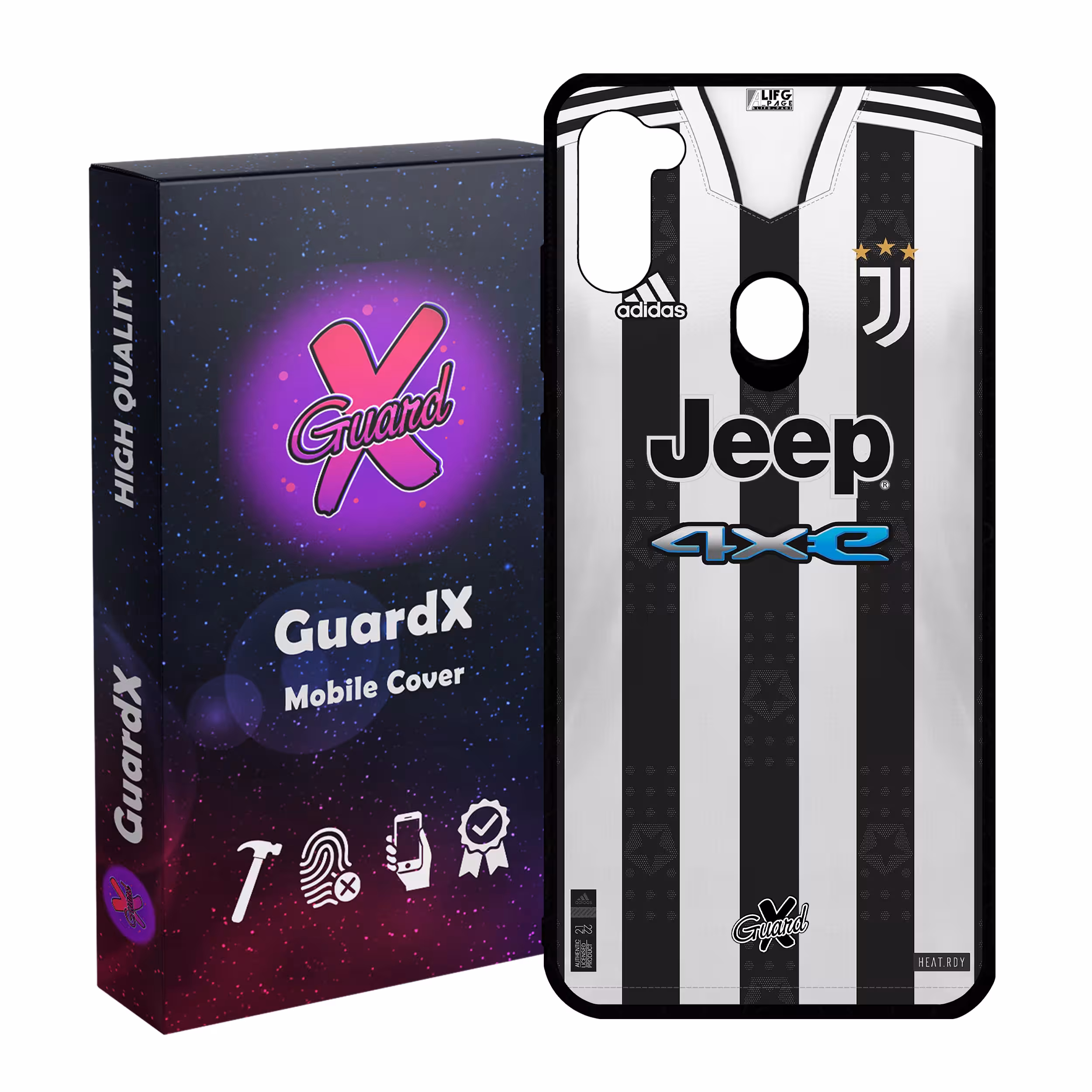 کاور گارد ایکس طرح یوونتوس مدل Glass50357 مناسب برای گوشی موبایل سامسونگ Galaxy A11