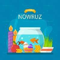 وکتور سفره هفت سین با زمینه آبی | گرافیک با طعم تربچه