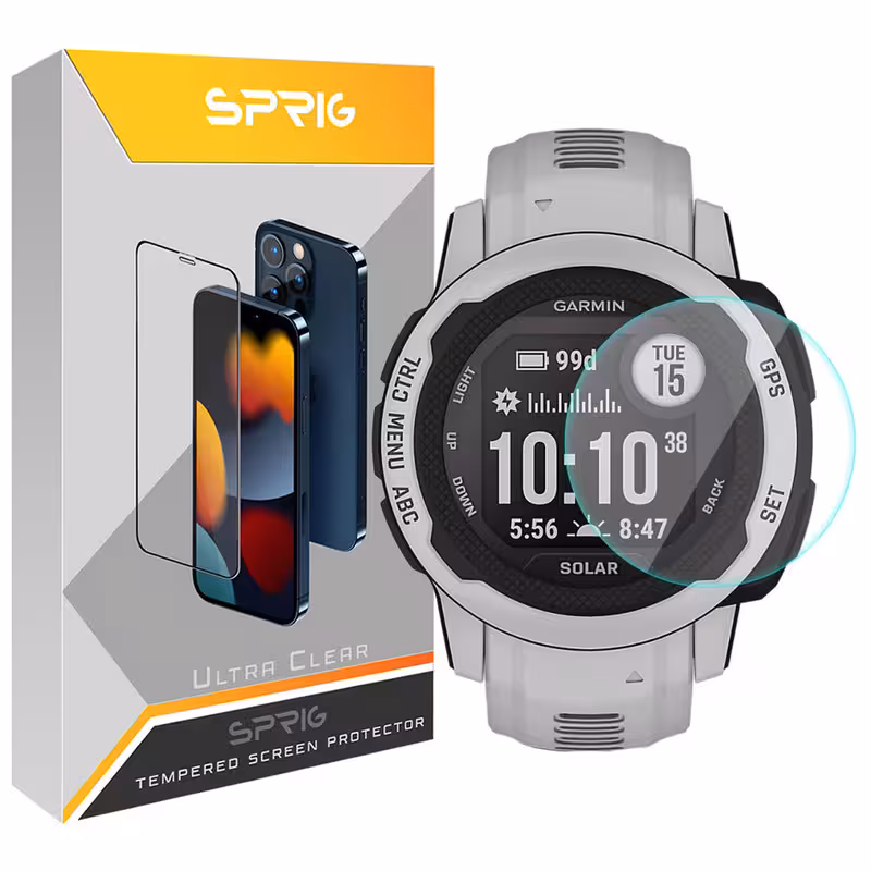 محافظ صفحه نمایش شیشه ای اسپریگ مدل SH-SP مناسب برای ساعت هوشمند گارمین Instinct 2 Solar | کالا برتری