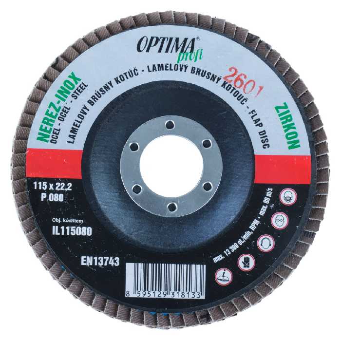 سنباده فلاپ دیسک 10 عددی اپتیما مدل IL115080/60 قطر 60 میلی متر