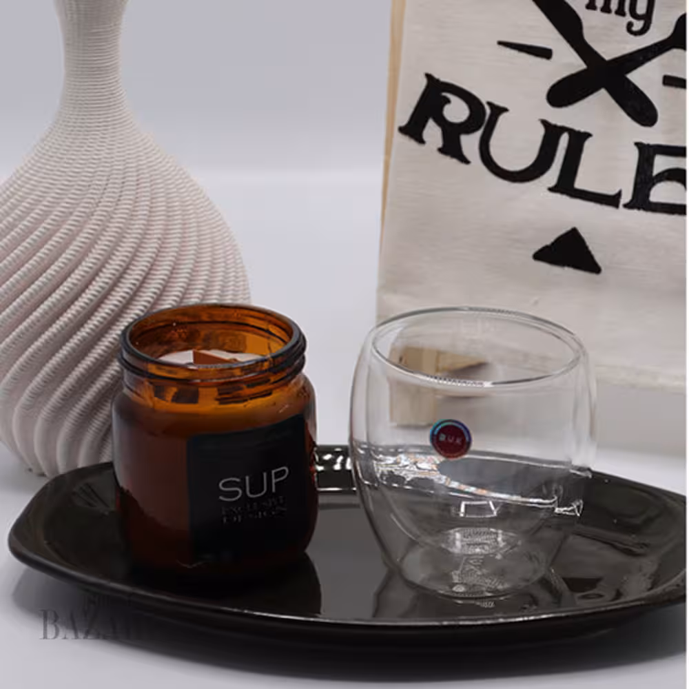 فنجان دو جداره بی دسته بی وی کی کد 315115 (دوعددی)