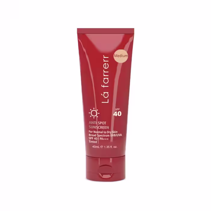 کرم ضد آفتاب و ضدلک رنگی لافارر +SPF40| پوست معمولی و خشک| 40ml