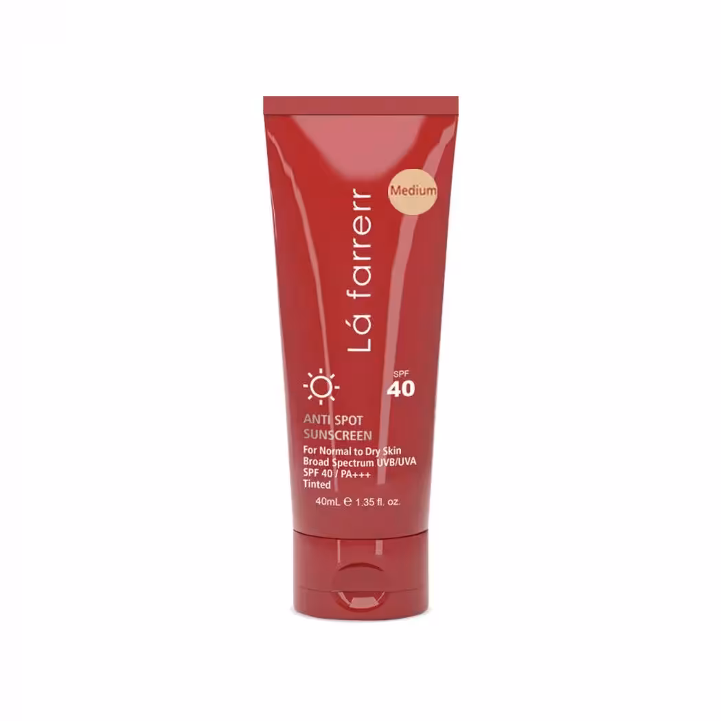 کرم ضد آفتاب و ضدلک رنگی لافارر +SPF40| پوست معمولی و خشک| 40ml