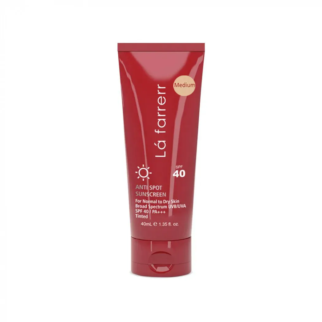 کرم ضد آفتاب و ضدلک رنگی لافارر +SPF40| پوست معمولی و خشک| 40ml