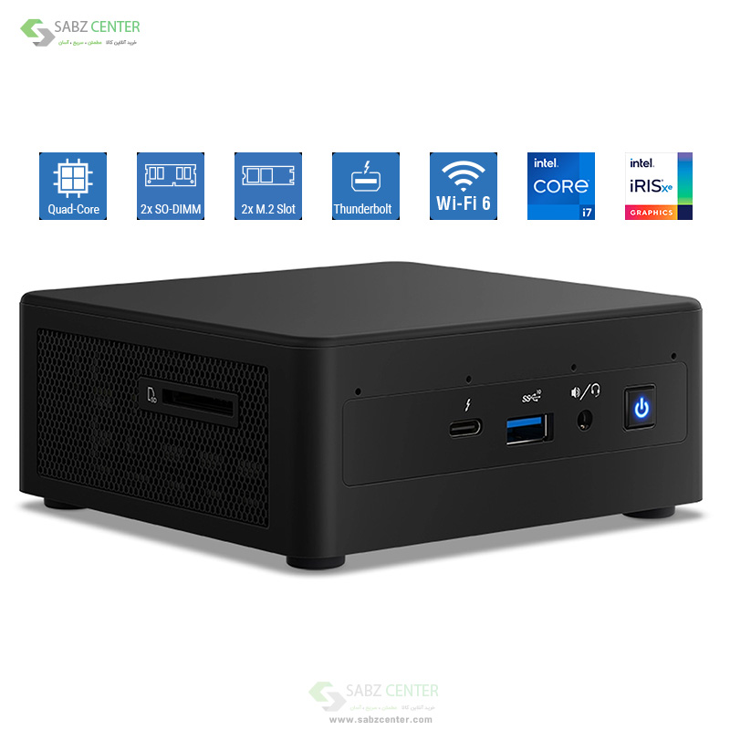 کامپیوتر کوچک اینتل NUC11PAHi7 4GB 120GB