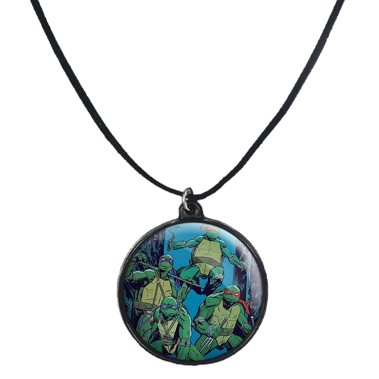 گردنبند پرمانه طرح لاکپشت‌های نینجا کد pmb.9958 مدل دو طرفه