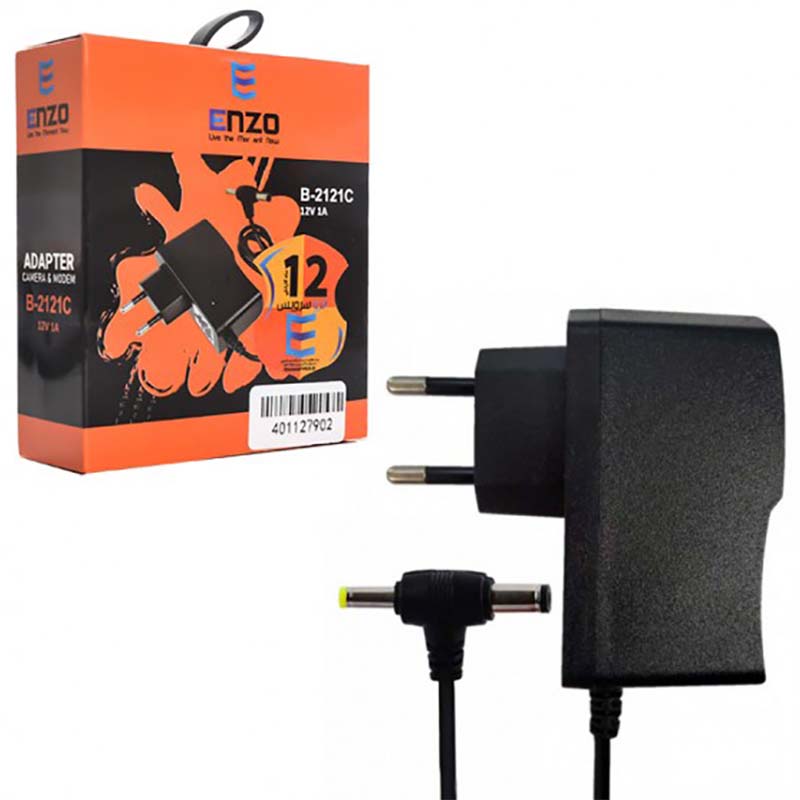 آداپتور 12 ولت 1 آمپر انزو ENZO B-2121C