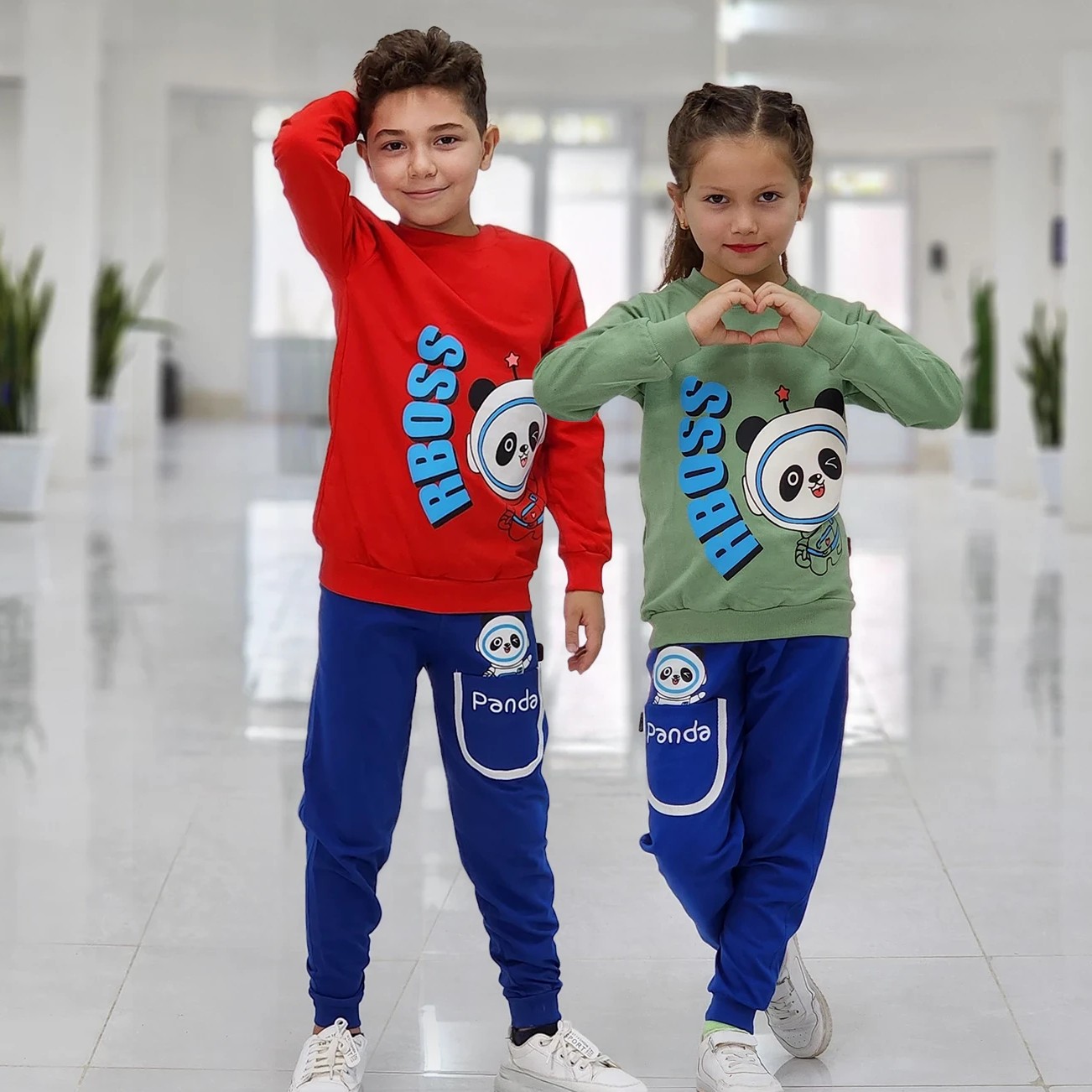 بلوز شلوار دخترانه و پسرانه جنس دورس سایز 40 تا 55