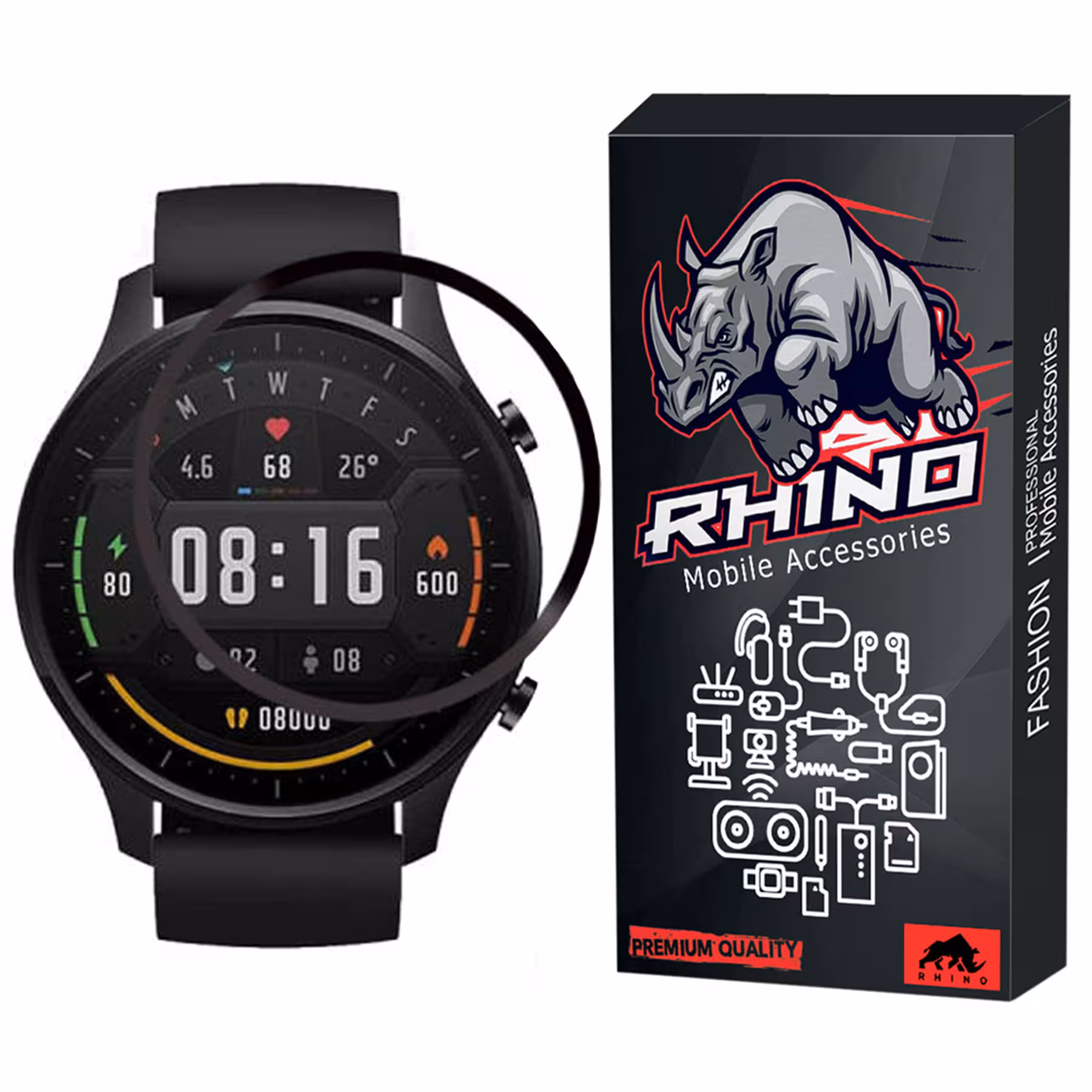 محافظ صفحه نمایش راینو مدل PMMA مناسب برای ساعت هوشمند شیائومی Mi Watch Color Sport