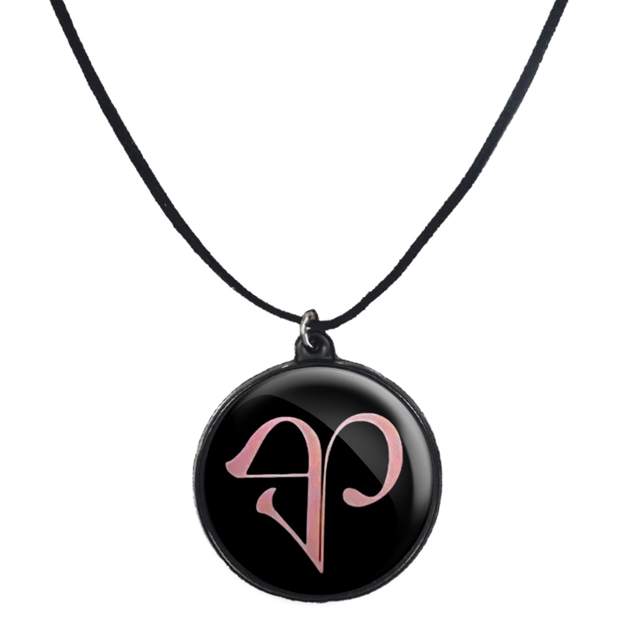 گردنبند پرمانه طرح بلک پینک کد pmb.17993 مدل دو طرفه