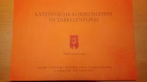 خرید و دانلود نسخه کامل کتاب Lateinische Formenlehre in Tabellenform