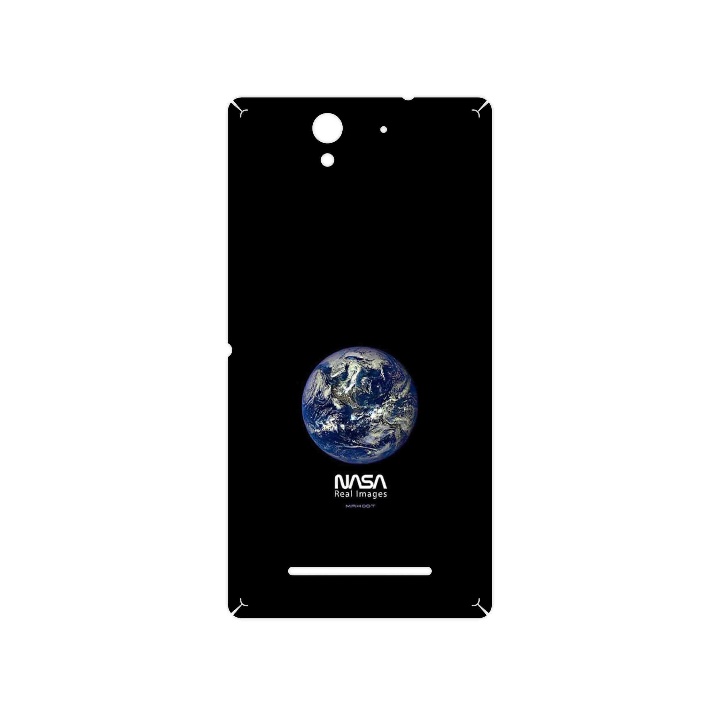برچسب پوششی ماهوت مدل NASA Home Earth مناسب برای گوشی موبایل سونی Xperia C3 Dual