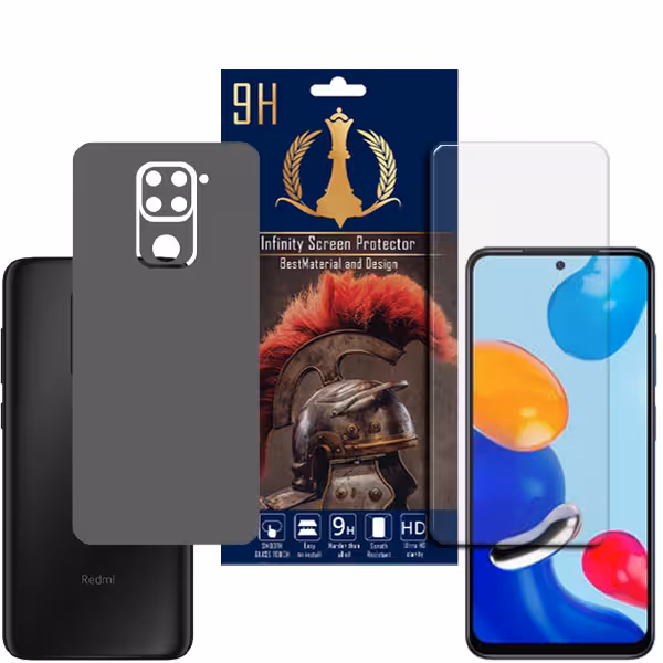برچسب پوششی اینفینیتی مدل PRO MAX مناسب برای گوشی موبایل شیائومی REDMI 10X 4G به همراه محافظ صفحه نمایش