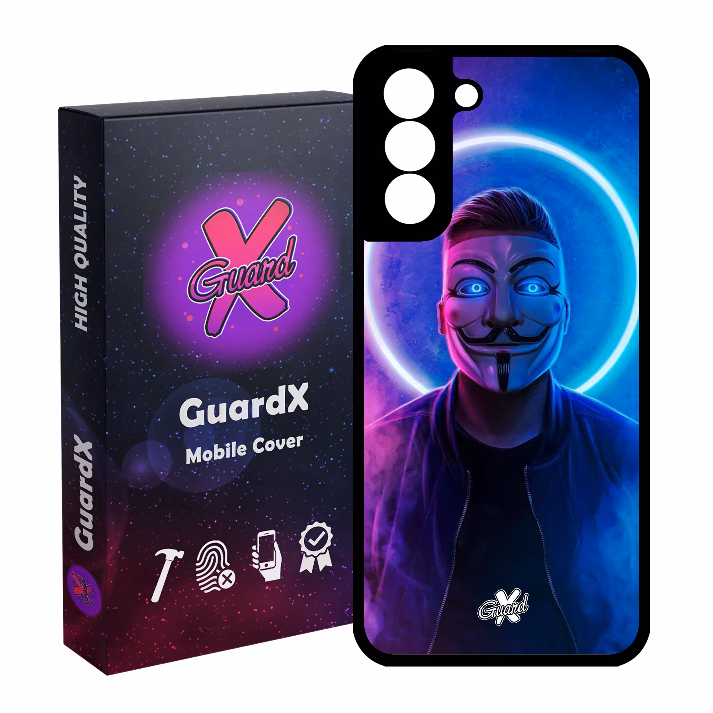 کاور گارد ایکس طرح Anonymous مدل Glass10043 مناسب برای گوشی موبایل سامسونگ Galaxy S21 FE