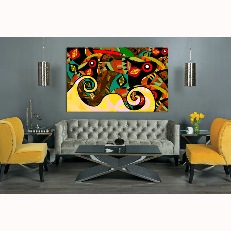 تابلو شاسی طرح آبستره مدرن کد AX14146 | دنیای قاب