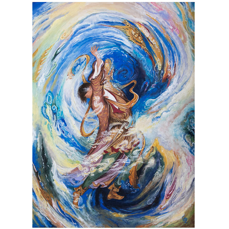 تابلو نقاشی طرح نگارگری مدل افکار