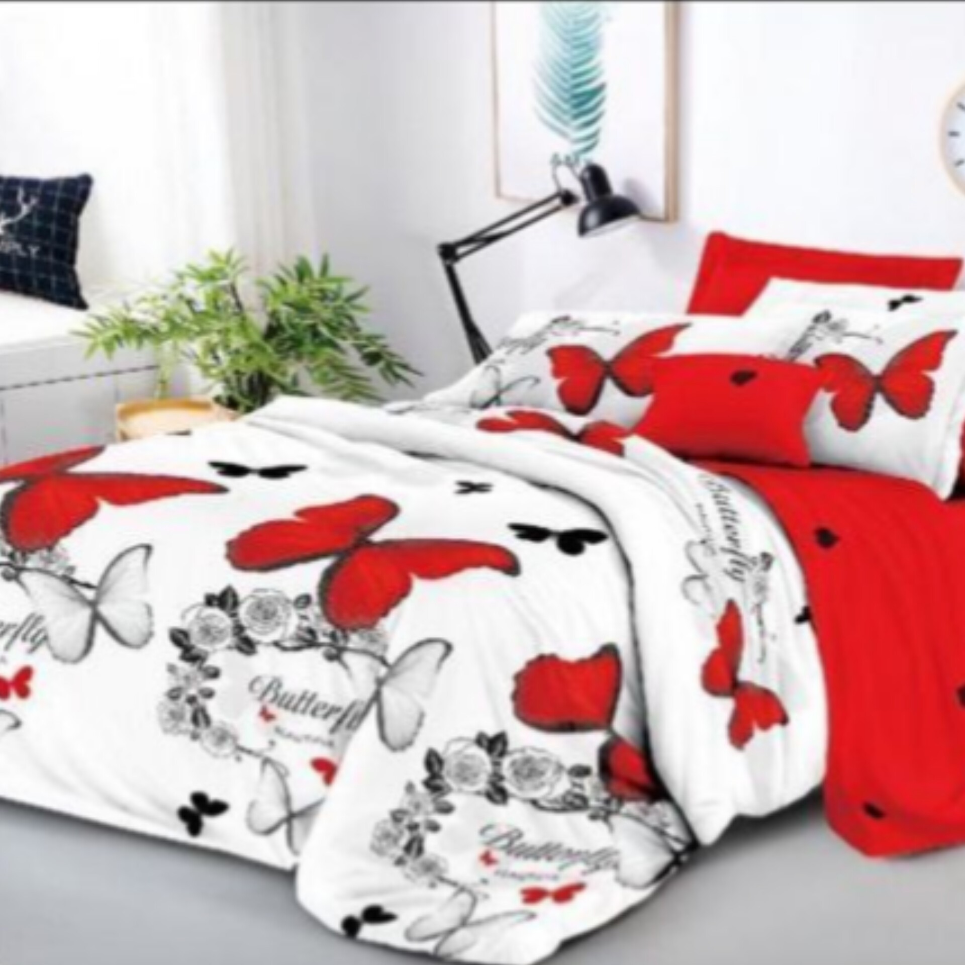 روتختی دونفره طرح پروانه شیش تیکه