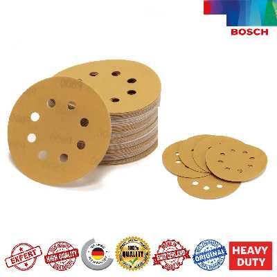 مجموعه 10 عددی سنباده پشت کرکی بوش مدل 180 - 125 میلی متری