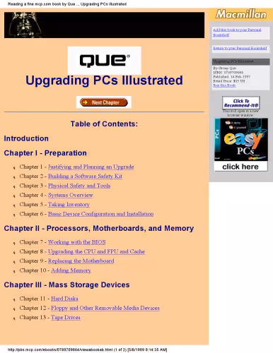 خرید و دانلود نسخه کامل کتاب Upgrading PCs Illustrated