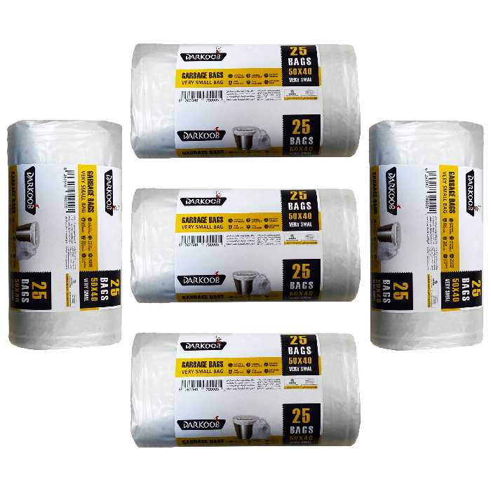 کیسه زباله دارکوب مدل small پنج بسته 25 عددی
