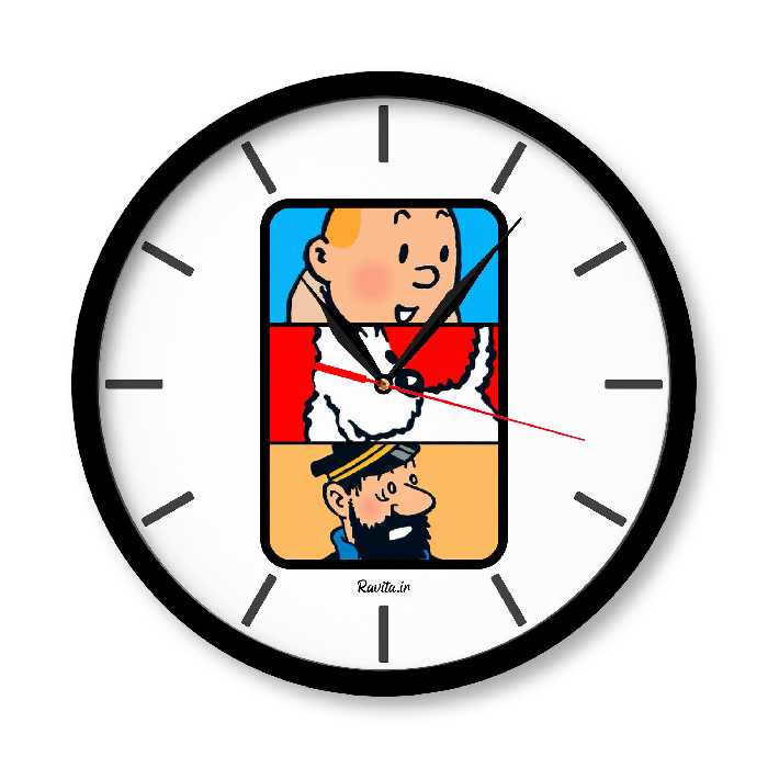 ساعت‌ دیواری راویتا طرح تن‌تن کد 3361