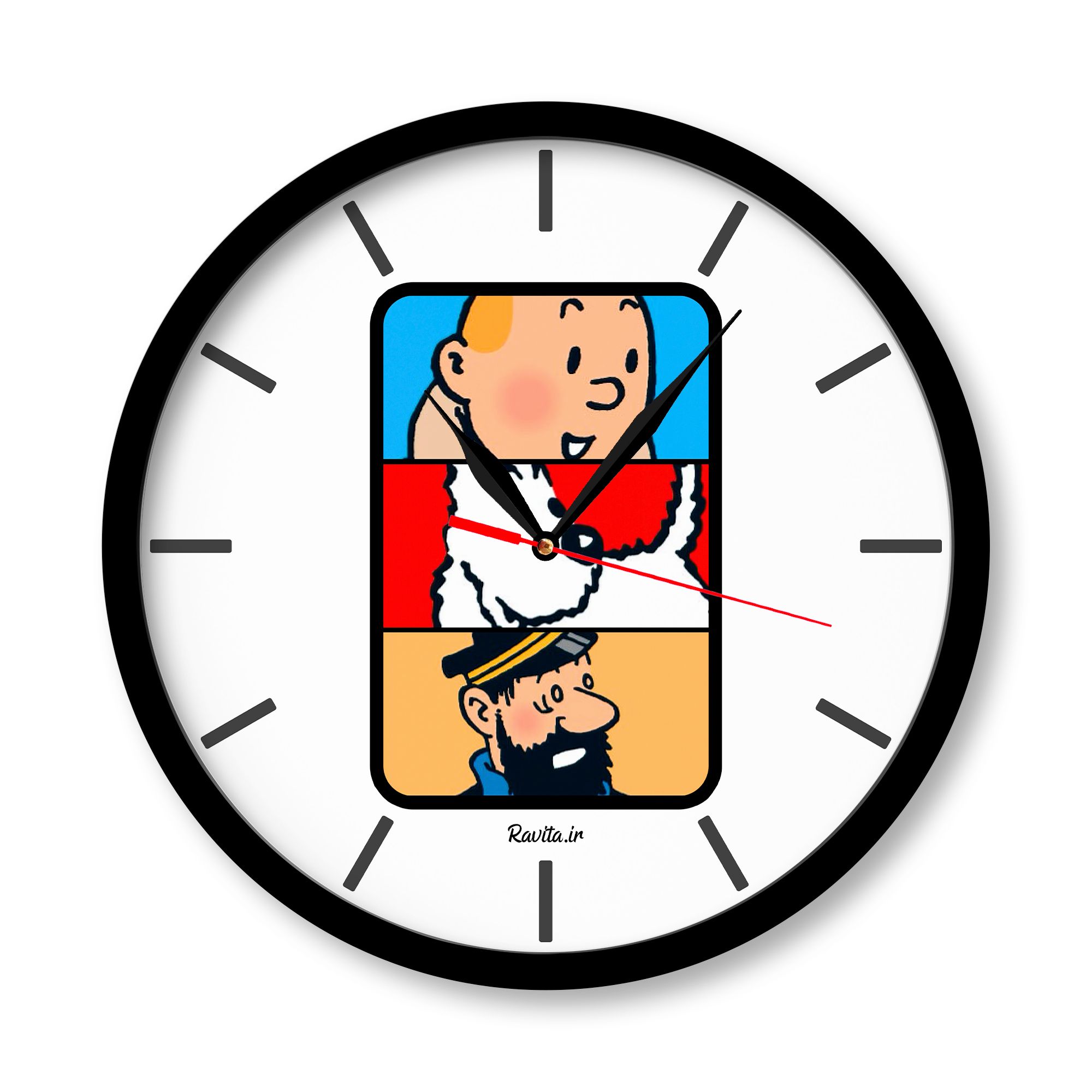 ساعت‌ دیواری راویتا طرح تن‌تن کد 3361