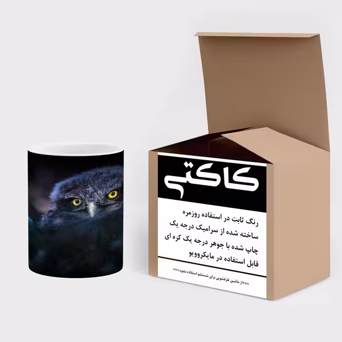 ماگ حرارتی کاکتی طرح جغد مدل mgh16904